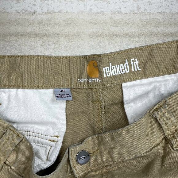 Vintage Carhartt Cargo Shorts Tan Canvas Relaxed Fit Dungarees Work Wear 90s - Picture 4 of 7